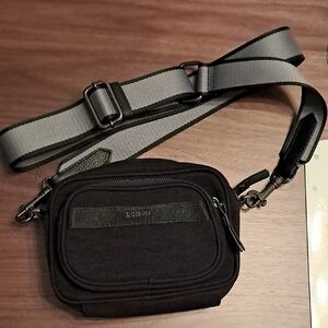 Botkier Black Crossbody Bag with Gray Strap